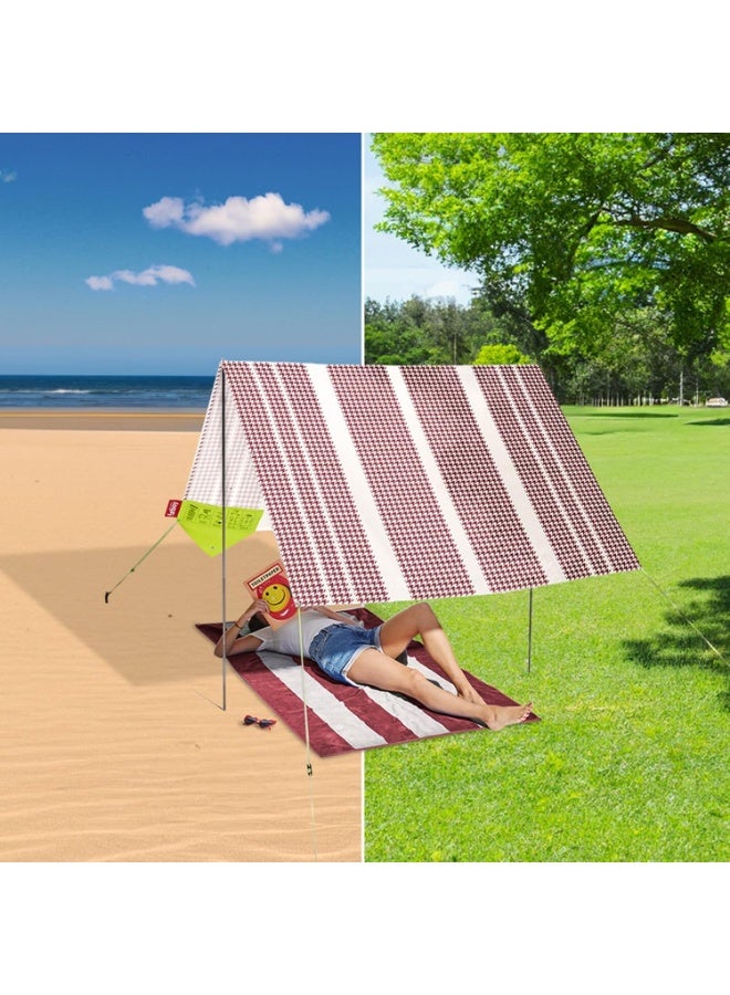 Fatboy Miasun Beach Tent |3 m² of shade | Fits 2 adults and 2 kids | cotton fabric with aluminum poles and ground pegs | Lightweight and compact | 330x190x140 cm - Dundee - Image 5